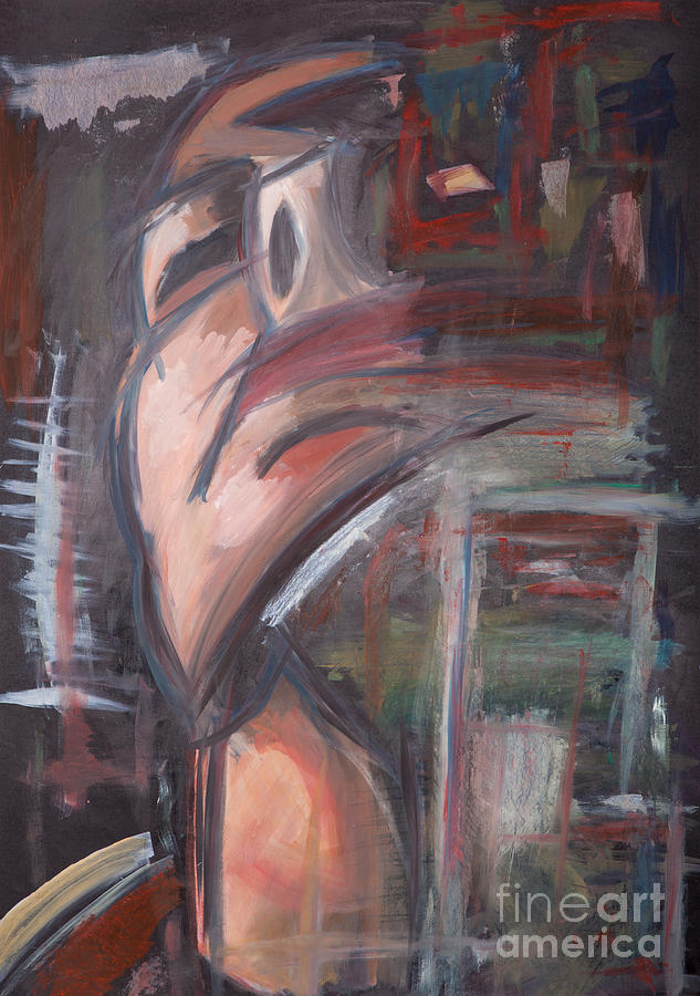Portrait Painting - Dark Thoughts by Matthew  Wardell