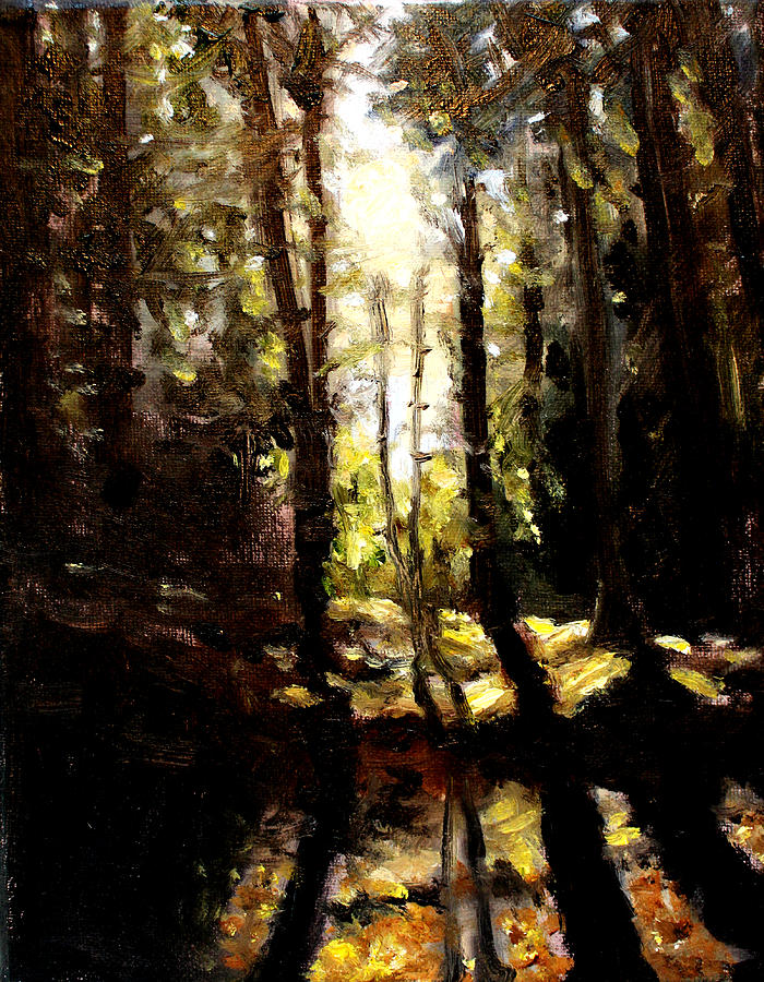 dark woods painting