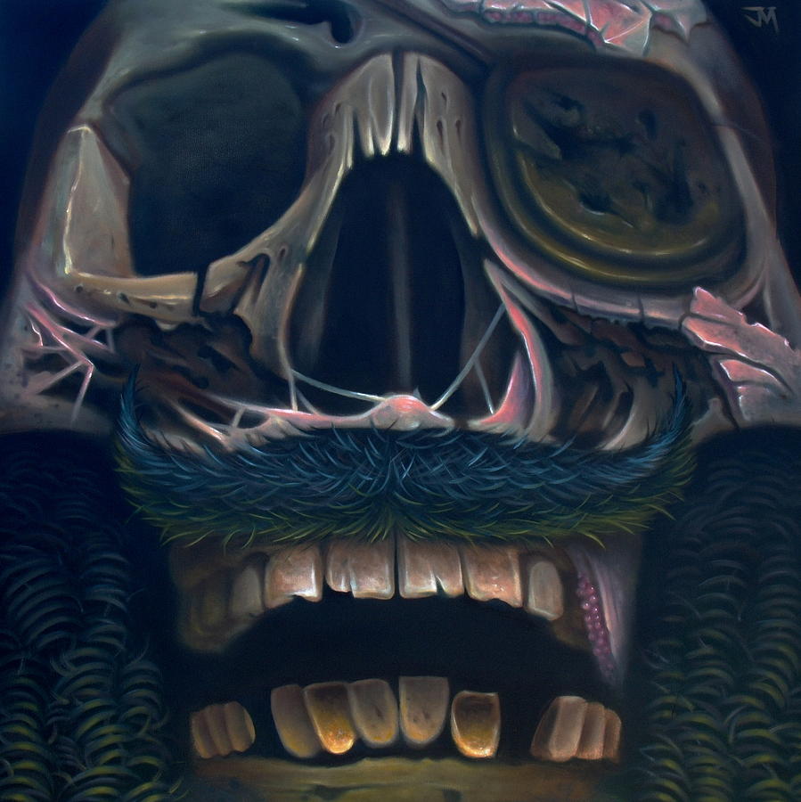 Skull Painting - Darkbeard by Jordan Mendiola