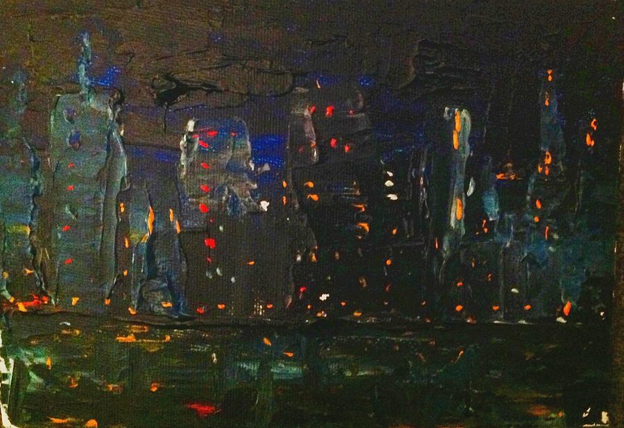 Darkness - New York Painting by Desmond Raymond