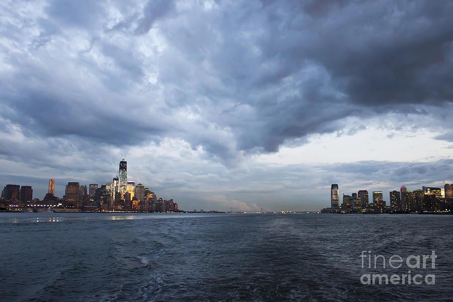 Manhattan Photograph - Darks Clouds over Manhattan by Shishir Sathe