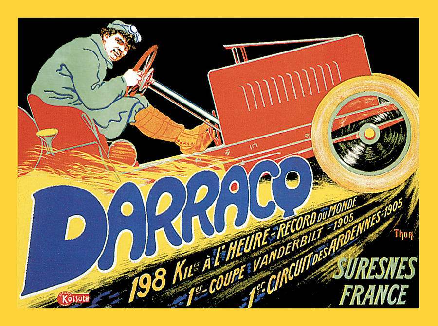 Darracq Suresnes France Photograph by Vintage Automobile Ads and Posters