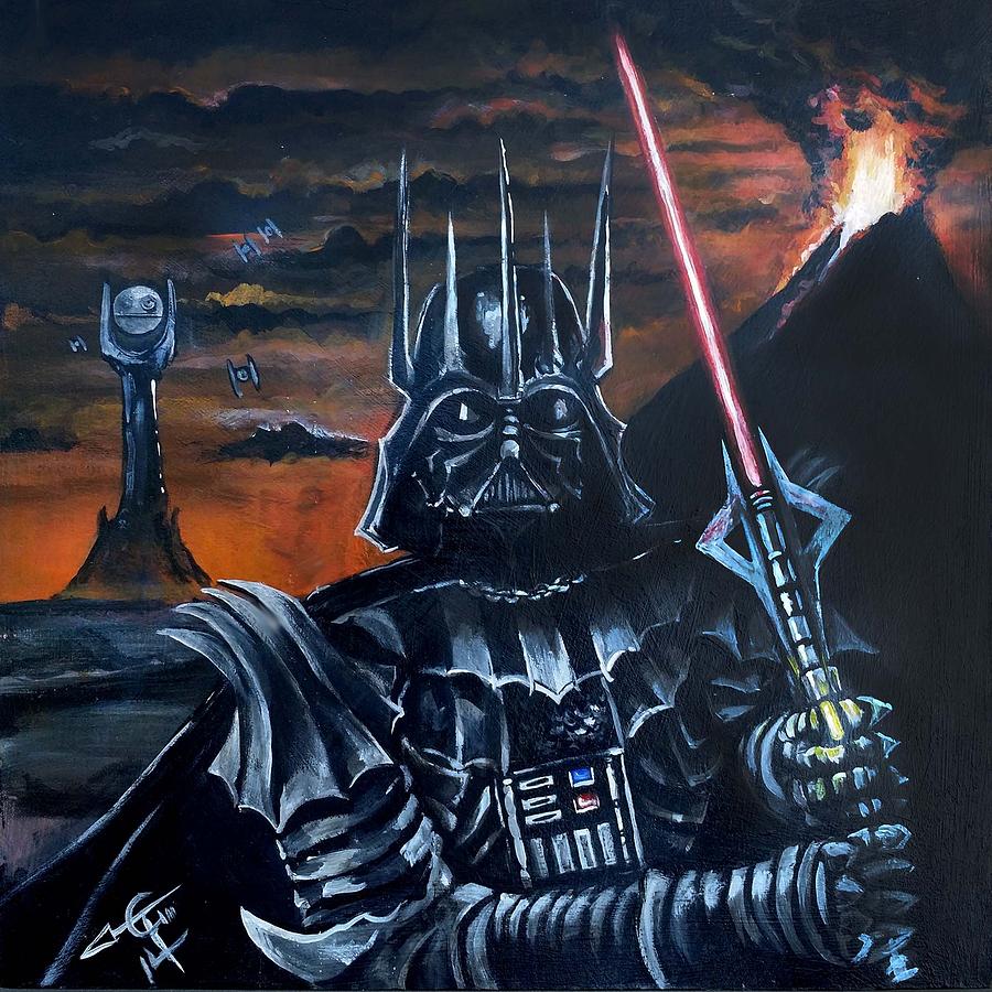 Star Wars Painting - Darth Sauron by Tom Carlton