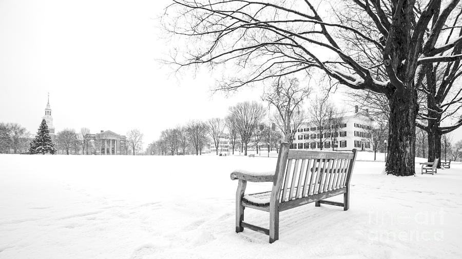 Dartmouth College Green in Winter Photograph by Edward Fielding