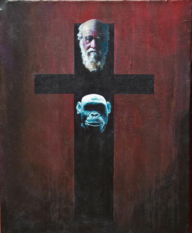 Symbolism Painting - Darwinian Ethos by Daniel  Remmenga