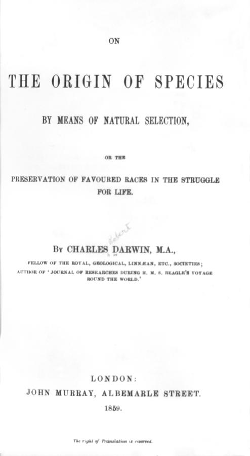 Darwin’s The Origin of Species Photograph by Underwood Archives