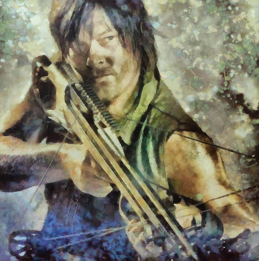 Norman Reedus Painting - Dary Dixon 8 by Janice MacLellan Norman Reedus Painting - Dary Dixon 8 by Janice MacLellan