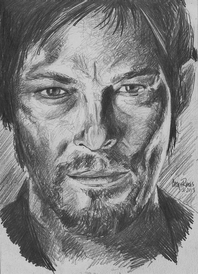 Daryl Drawing by Casey Rhodes - Fine Art America