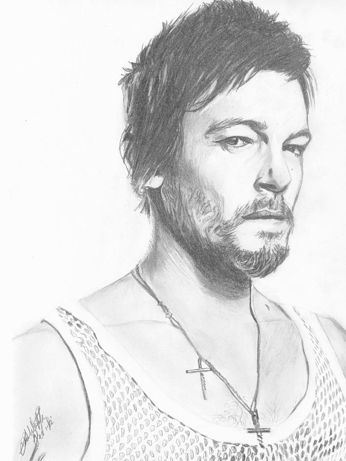 Daryl Dixon Drawing by Annabelle Pickering Pixels