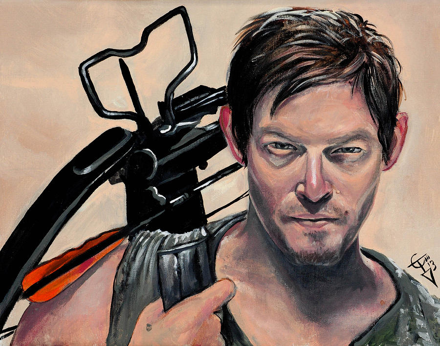 Daryl Dixon Painting by Tom Carlton