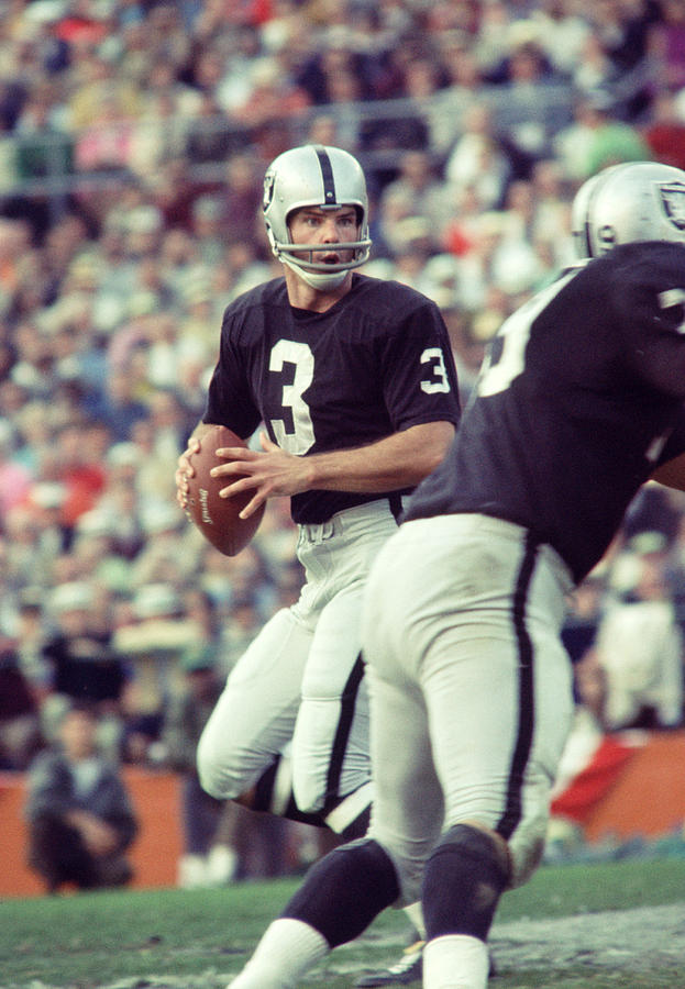 Football Photograph - Daryle Lamonica Drops Back by Retro Images Archive