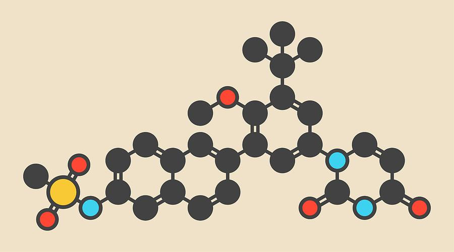 Dasabuvir Hepatitis C Drug Molecule by Science Photo Library