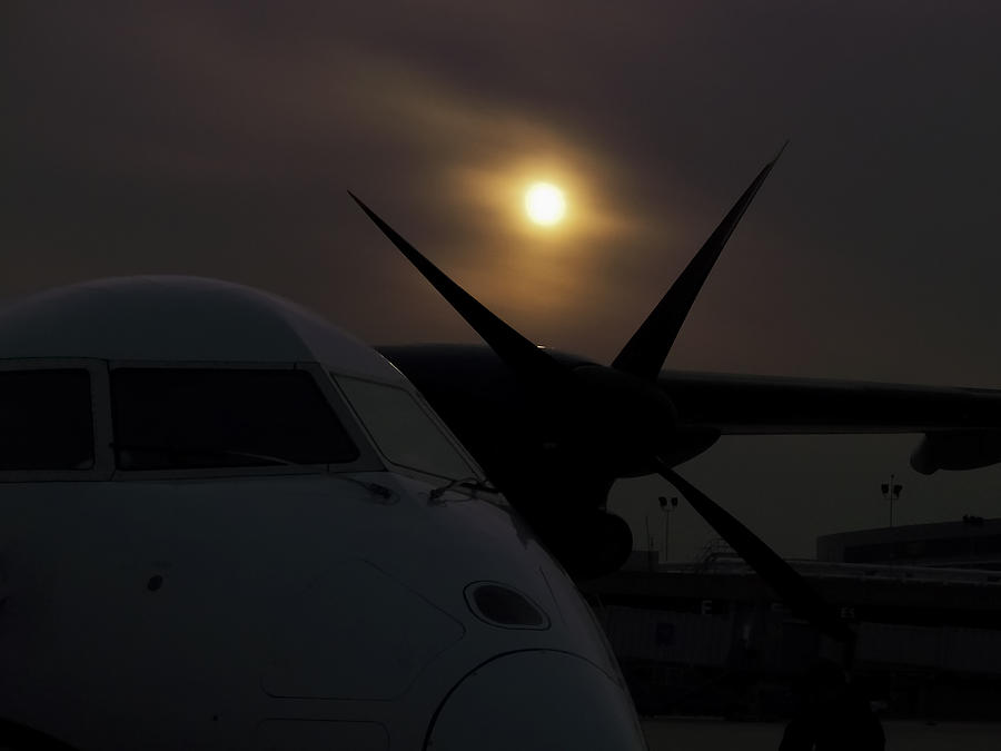 Dash 8 Silhouette Photograph by Greg Reed