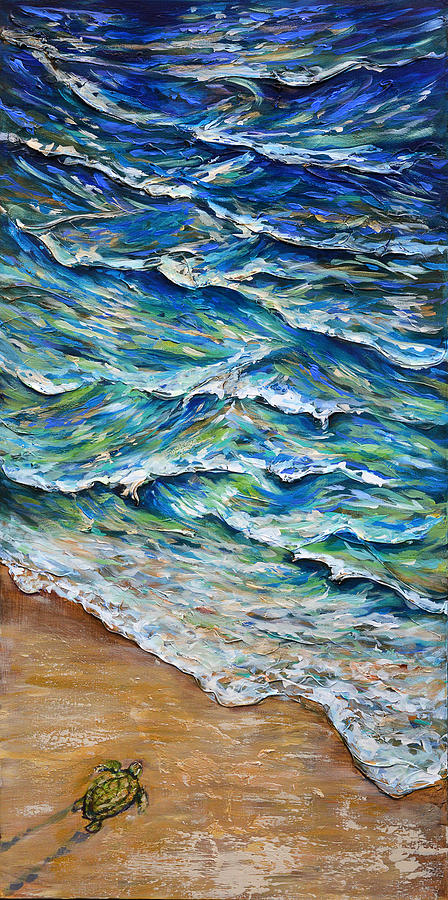Dash to the Tide Painting by Linda Olsen