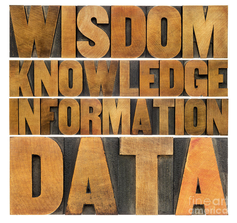 Data Information Knowledge And Wisdom Photograph by Marek Uliasz
