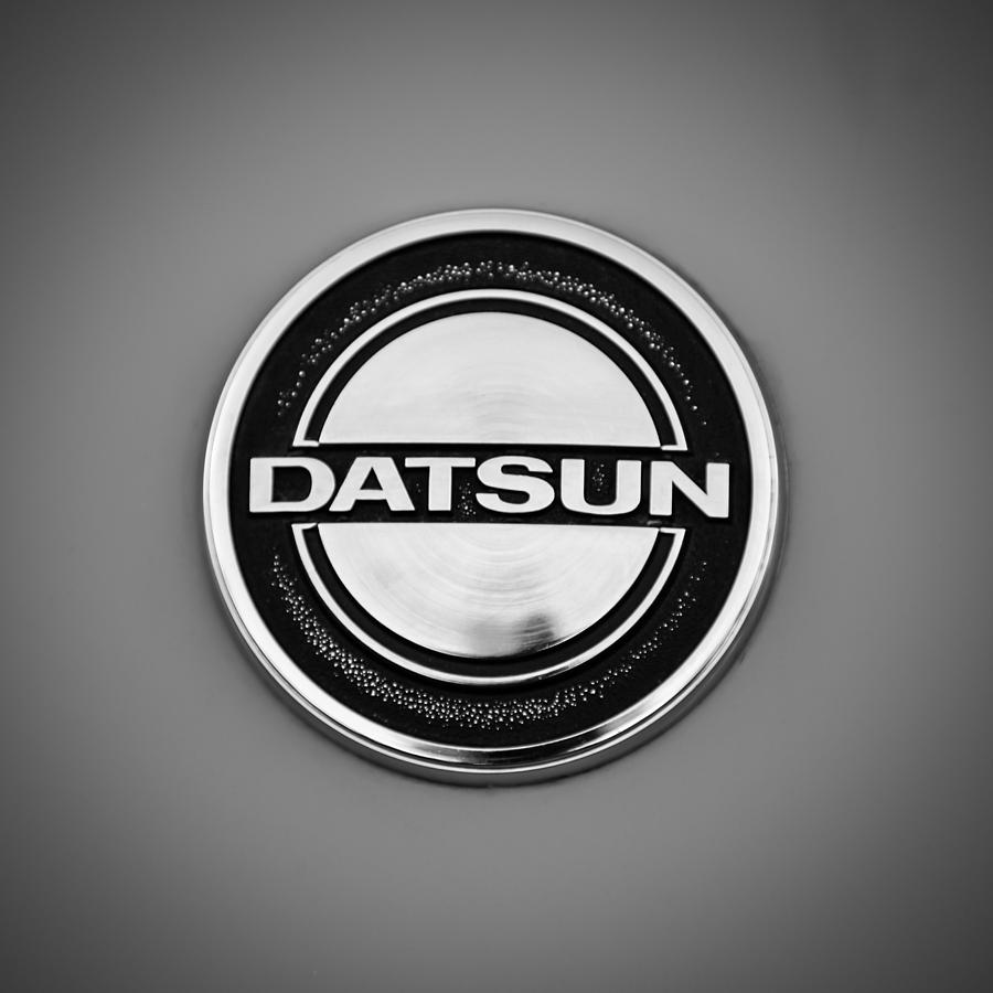 Datsun Emblem -1151bw Photograph by Jill Reger