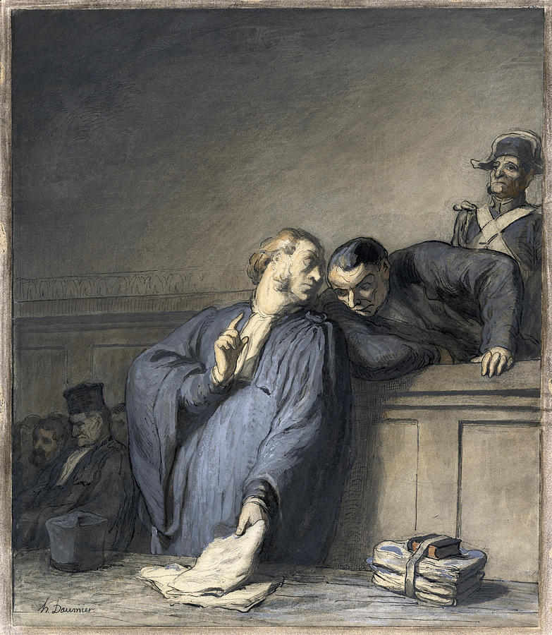 Daumier Lawyer, C1865 Painting by Granger
