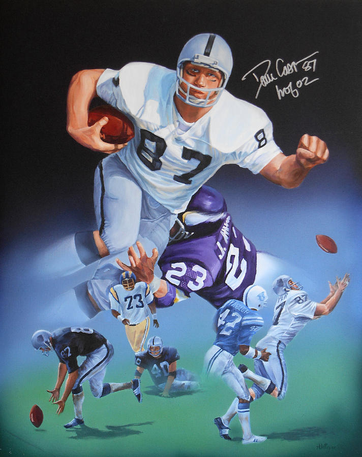 Dave Casper Oakland Raider Painting by Angie Villegas - Fine Art America