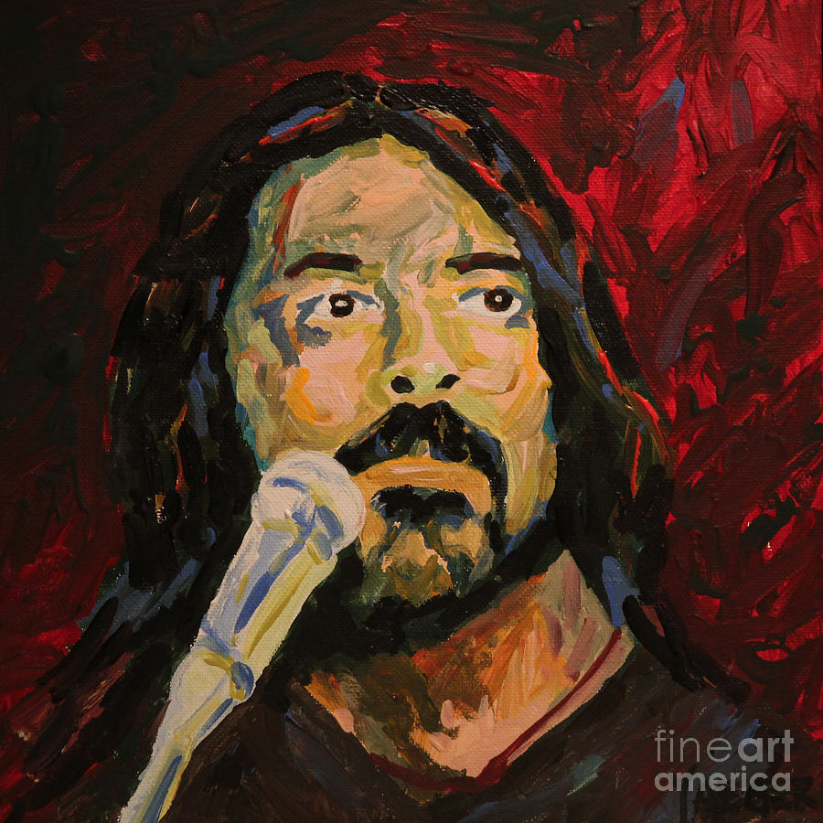 Dave Grohl Portrait Painting by Robert Yaeger