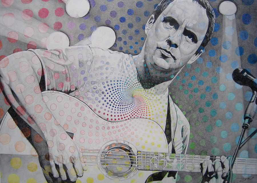Dave Matthews All the Colors Mix Together Drawing by Joshua Morton