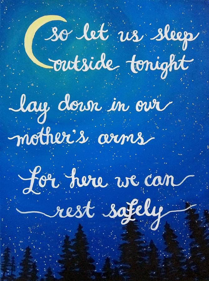 Dave Matthews Band Painting - Dave Matthews Band Song Art So Let Us Sleep Outside Tonight by Michelle Eshleman