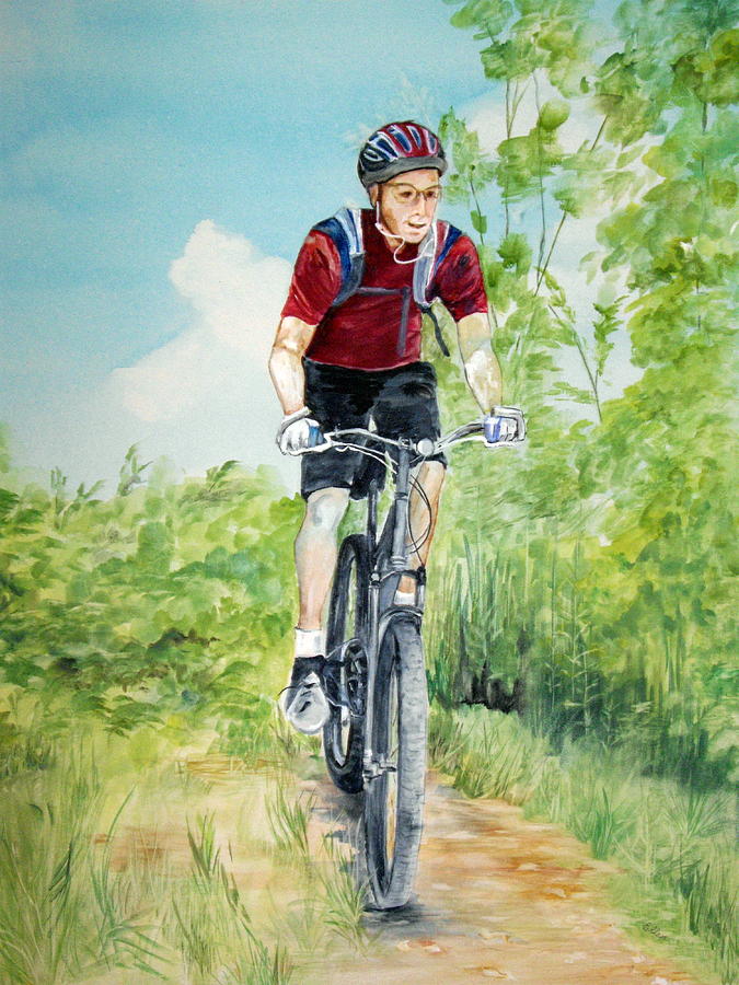 Dave On the Trail Painting by Ellen Canfield