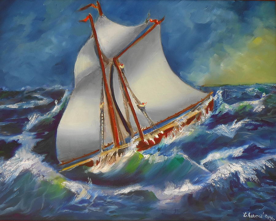 Daves Ship Painting by Charme Curtin