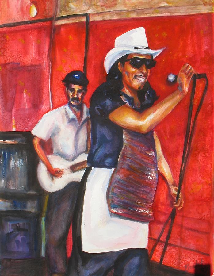 Music Painting - David and Buck by Beverly Boulet
