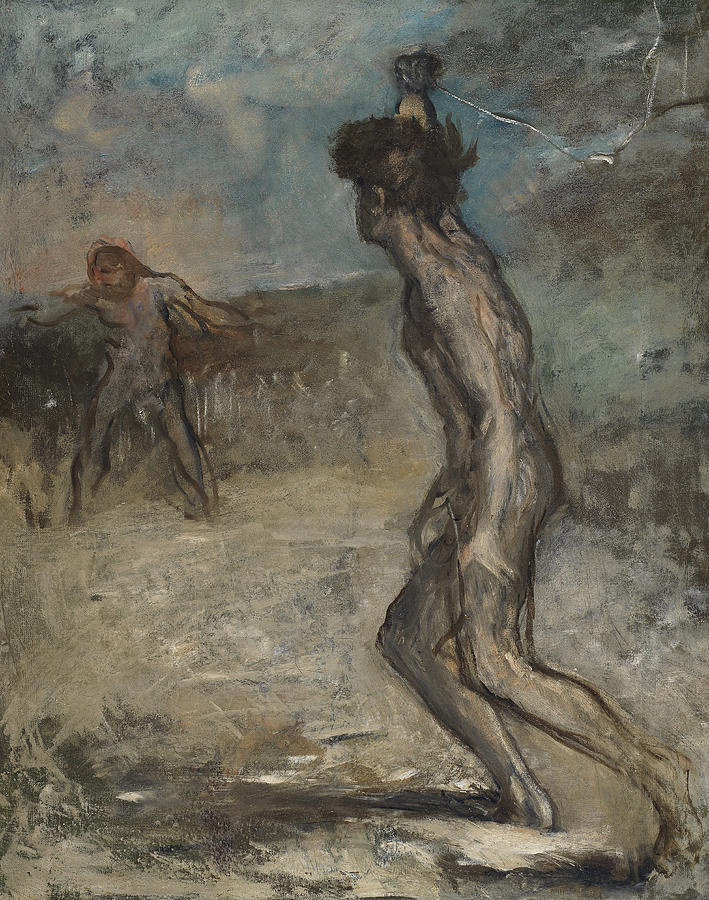 Nude Painting - David And Goliath, C.1857 by Edgar Degas