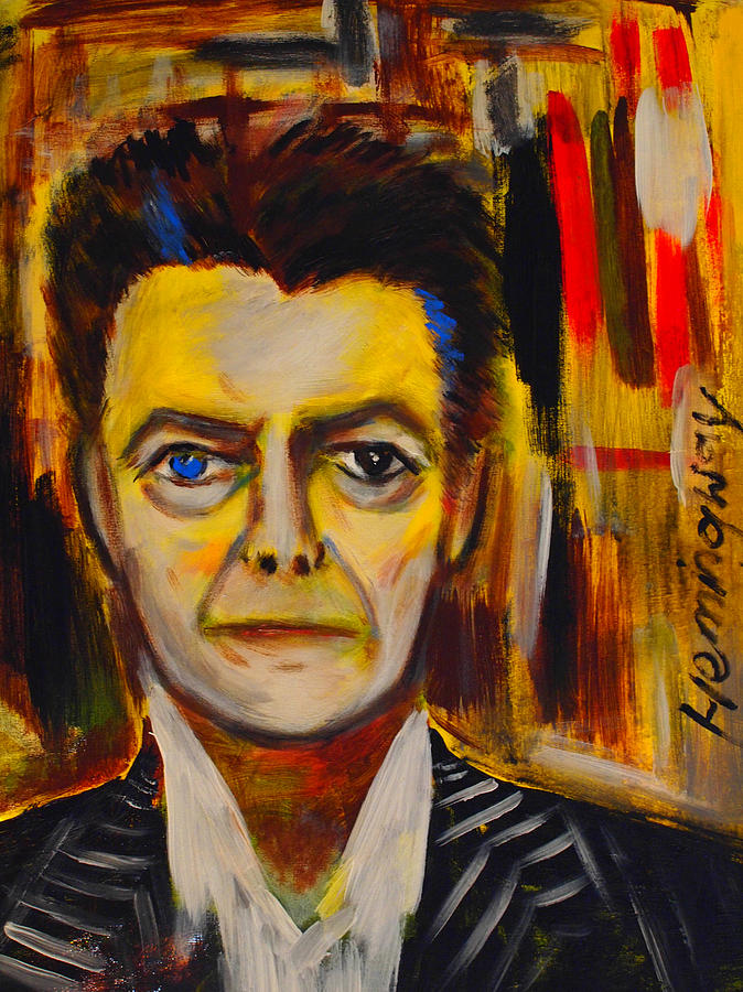 David Bowie A well read Englishman Painting by Penny Arnold - Pixels