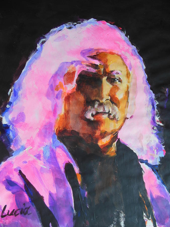 David Crosby Painting by Lucia Hoogervorst