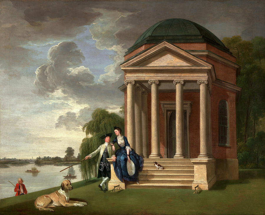 Animal Painting - David Garrick And His Wife By His Temple To Shakespeare by Litz Collection