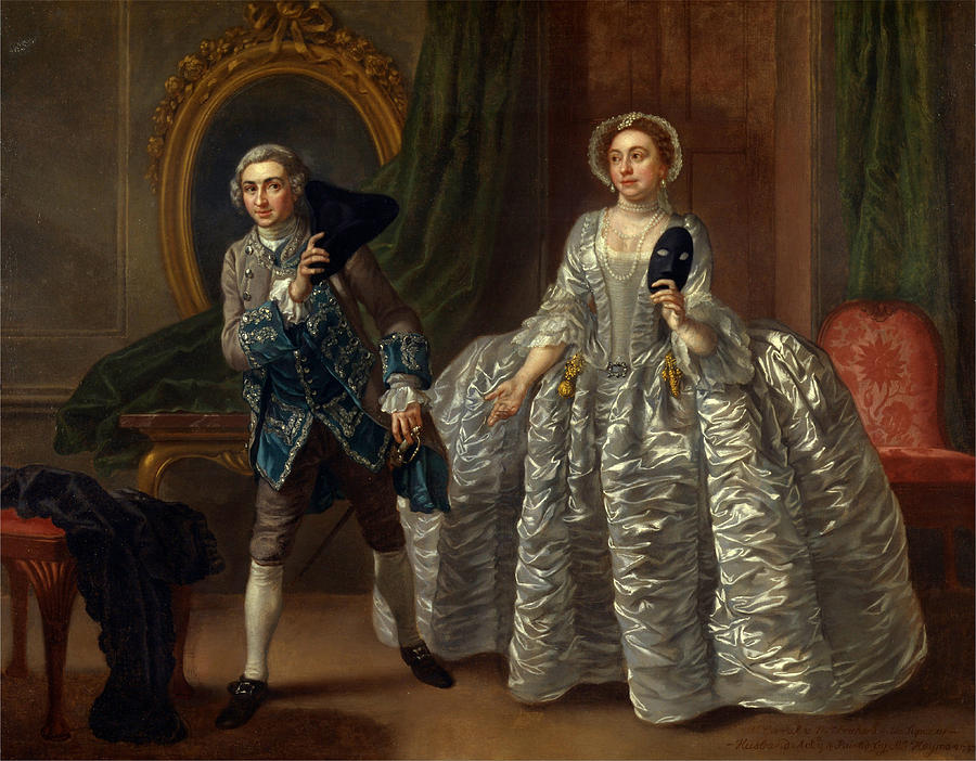 David Garrick and Mrs. Pritchard in Benjamin Hoadleys The Suspicious Husband  Painting by Francis Hayman