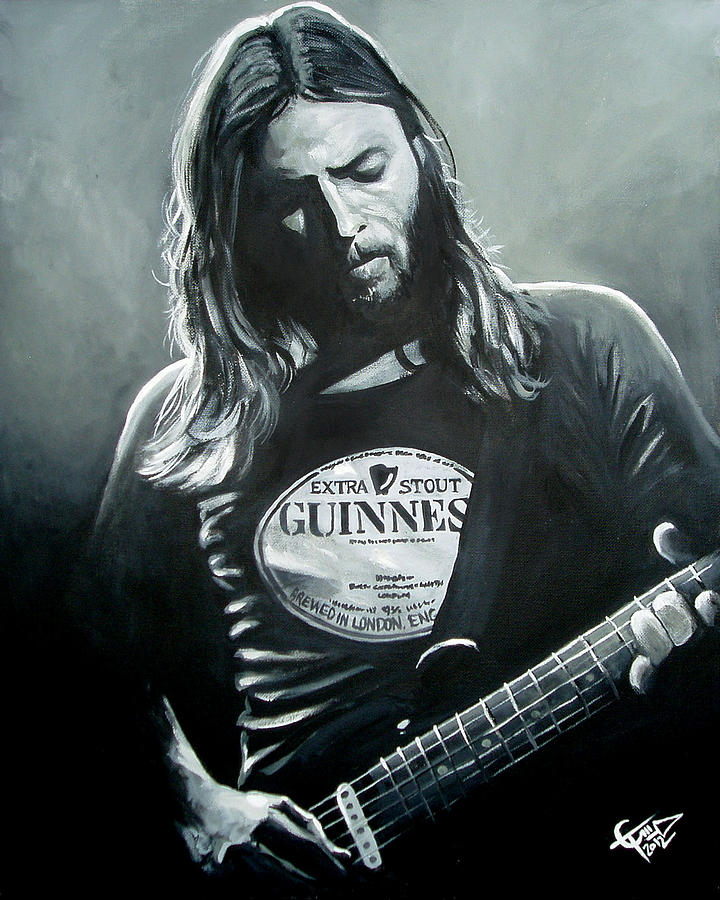 David Gilmour Painting by Tom Carlton