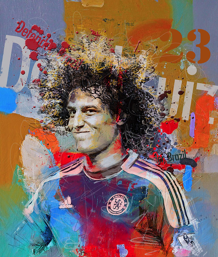Football Painting - David Luiz by Corporate Art Task Force