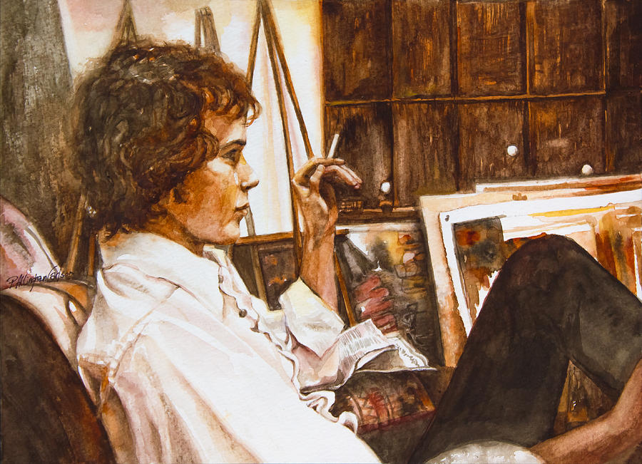 Young Man Painting - David by Patricia Allingham Carlson