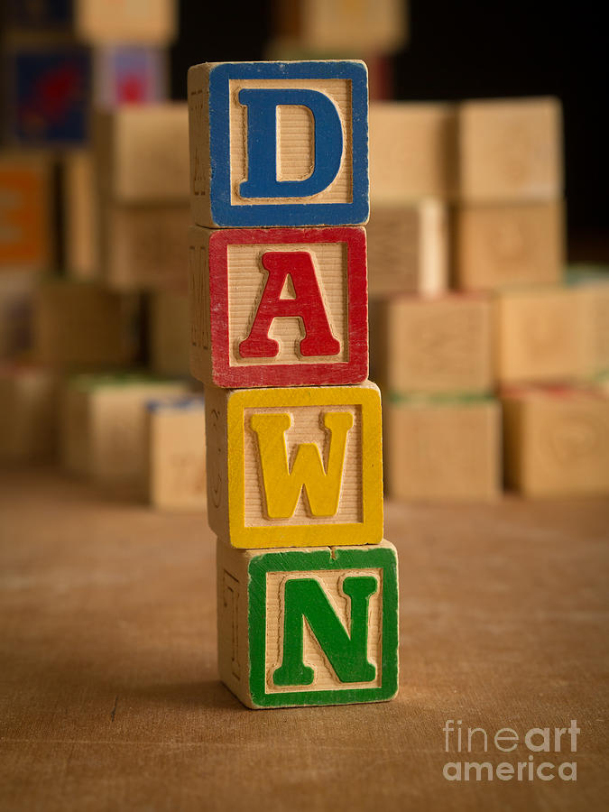 DAWN - Alphabet Blocks Photograph by Edward Fielding