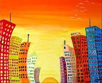 City Painting - Dawn by Artur Domenech