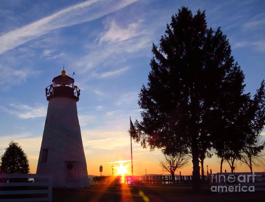 Dawn at Concord Point lighthouse Photograph by Rrrose Pix