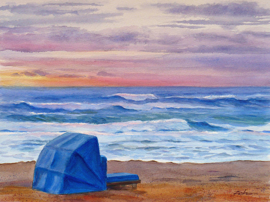 Dawn at Delray Beach Painting by Janet Zeh