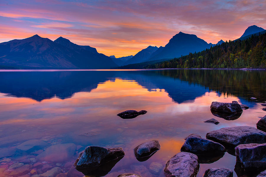 Dawn at Lake McDonald Photograph by Adam Mateo Fierro