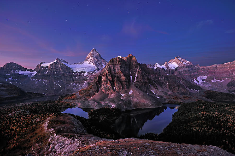 Dawn At Mt. Assiniboine Photograph by Mengzhonghua Photography