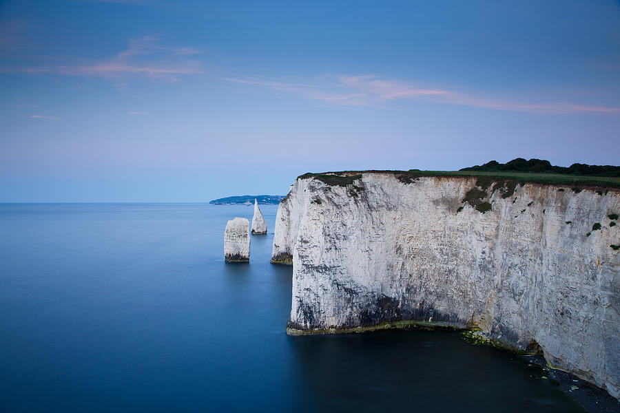 Dawn at Old Harry Rocks Photograph by Ian Middleton