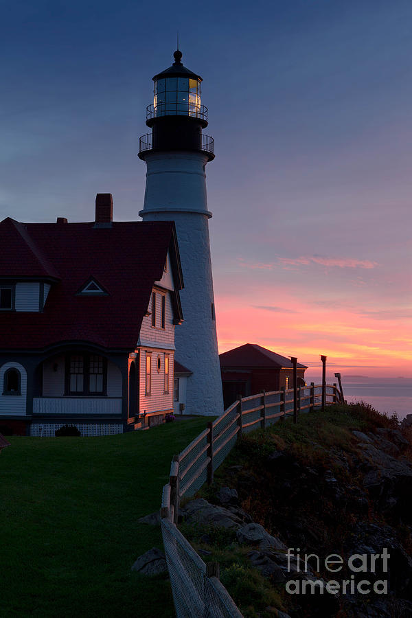 Dawn at Portland Lighthouse Photograph by Jerry Fornarotto