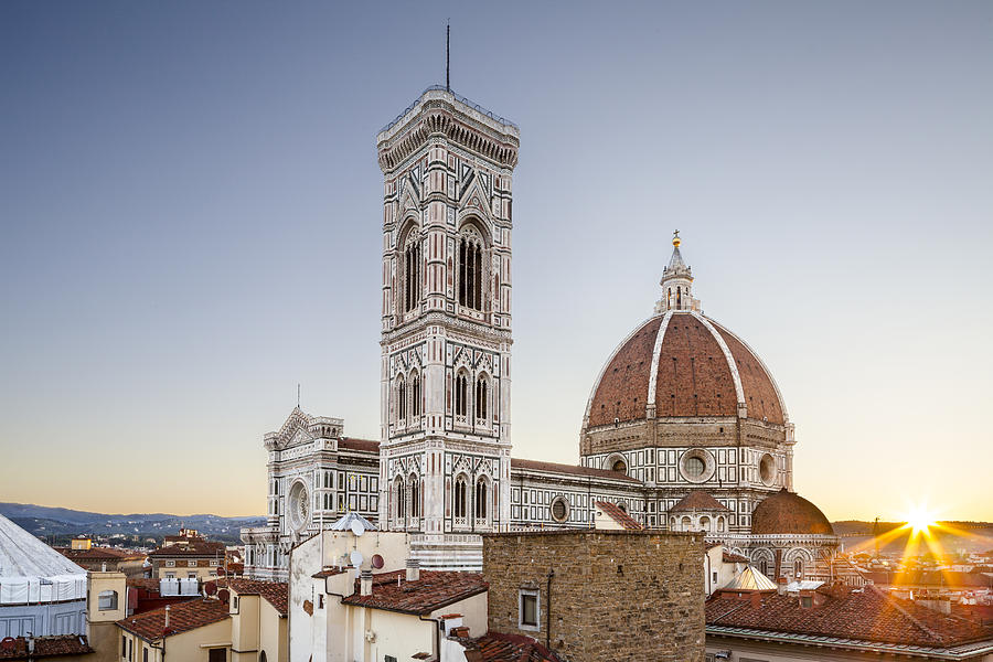 Dawn breaks over the Duomo or Florence cathedral. Photograph by Julian Elliott Photography