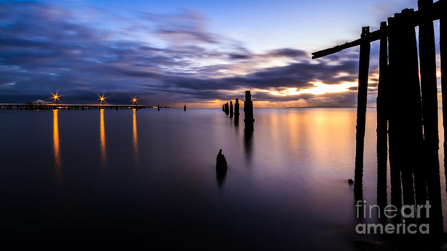 Pier Photograph - Dawn Breaks over the Pier by Silken Photography