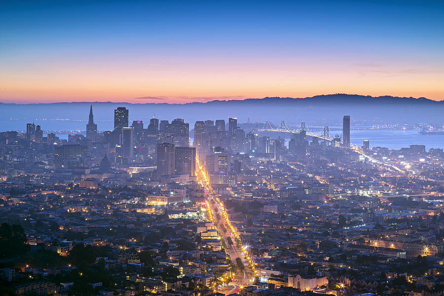 Dawn Colors - San Francisco Photograph by David Yu