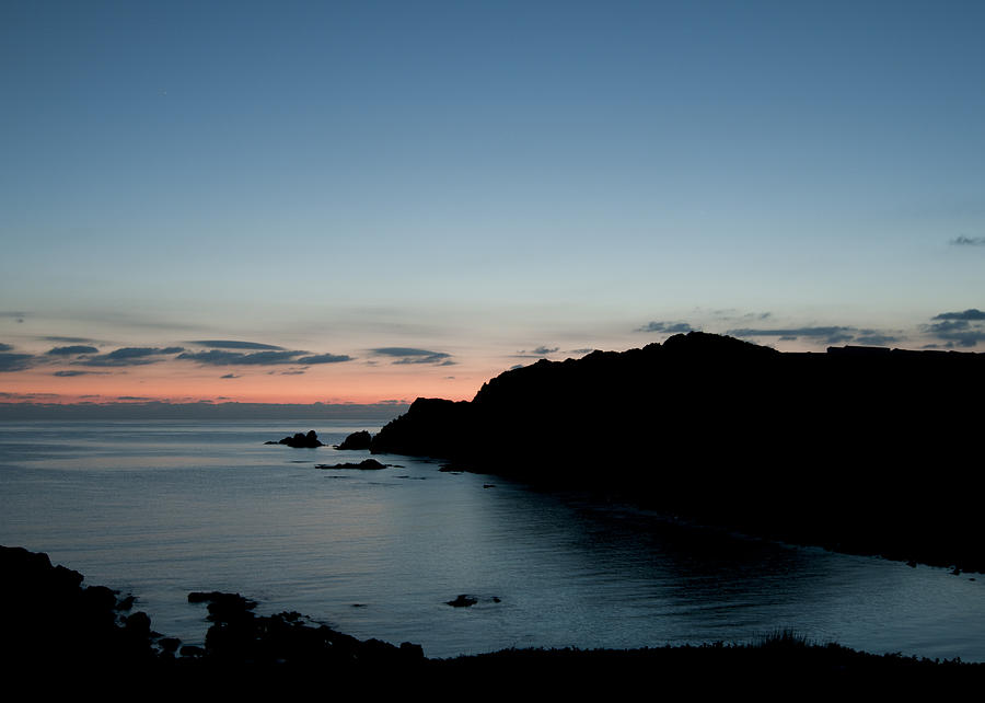 Dawn in north shore of Minorca Island - Dawn in blue Photograph by Pedro Cardona Llambias