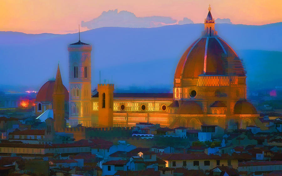 Dawn in Florence Painting by Douglas MooreZart
