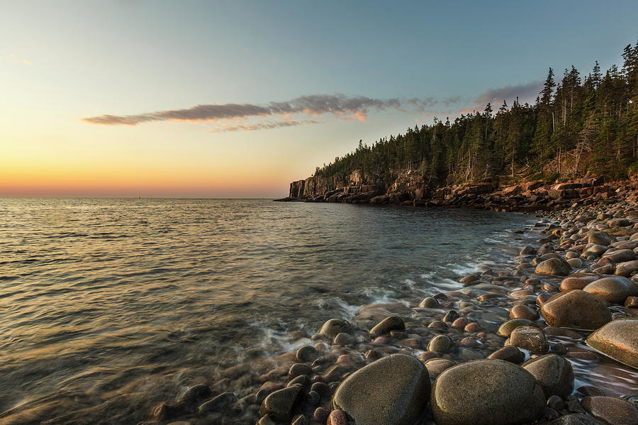 Dawn In Monument Cove In Maine's Acadia Photograph by Jerry and Marcy ...